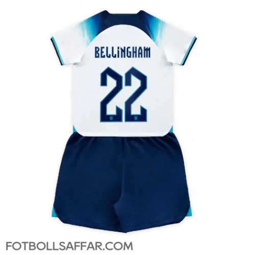 England Jude Bellingham #22 Hemmadräkt Barn VM 2022 Kortärmad (+ Korta byxor)